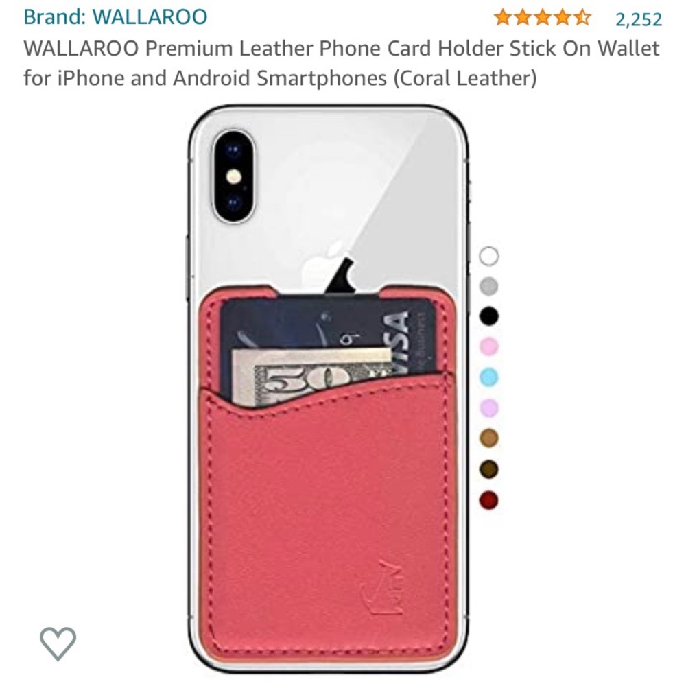 Leather Stick-on Card Wallet for IPhones & Android